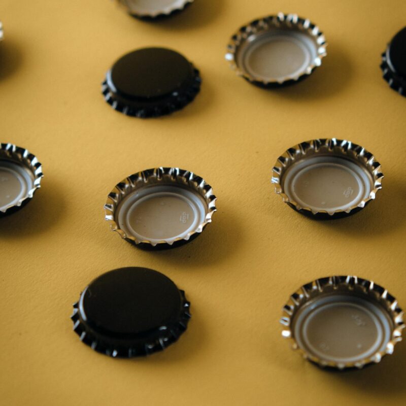 Bottle Caps in Close Up Photography